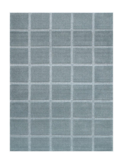 10' X 14' Blue Geometric Handmade Area Rug