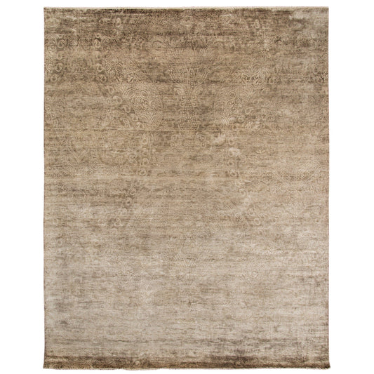 8' X 10' Ombre Brown Distressed Paisley Handmade Area Rug