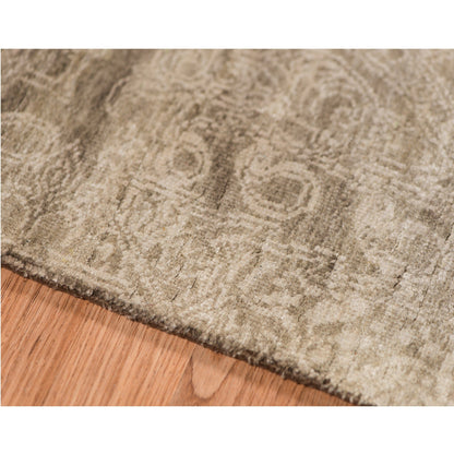 8' X 10' Ombre Brown Distressed Paisley Handmade Area Rug