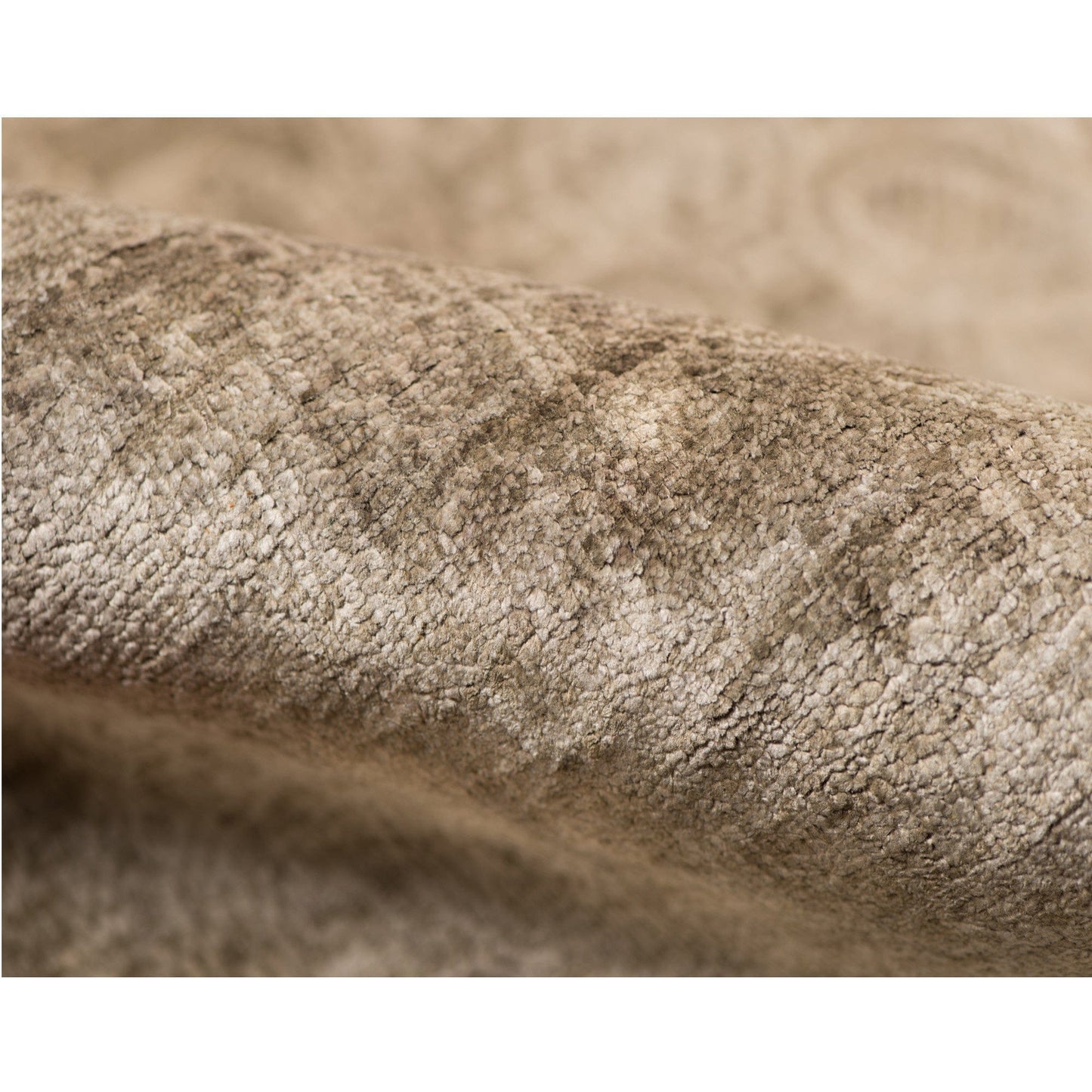 8' X 10' Ombre Brown Distressed Paisley Handmade Area Rug