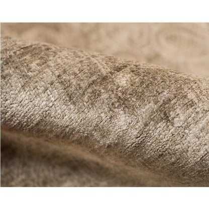 8' X 10' Ombre Brown Distressed Paisley Handmade Area Rug