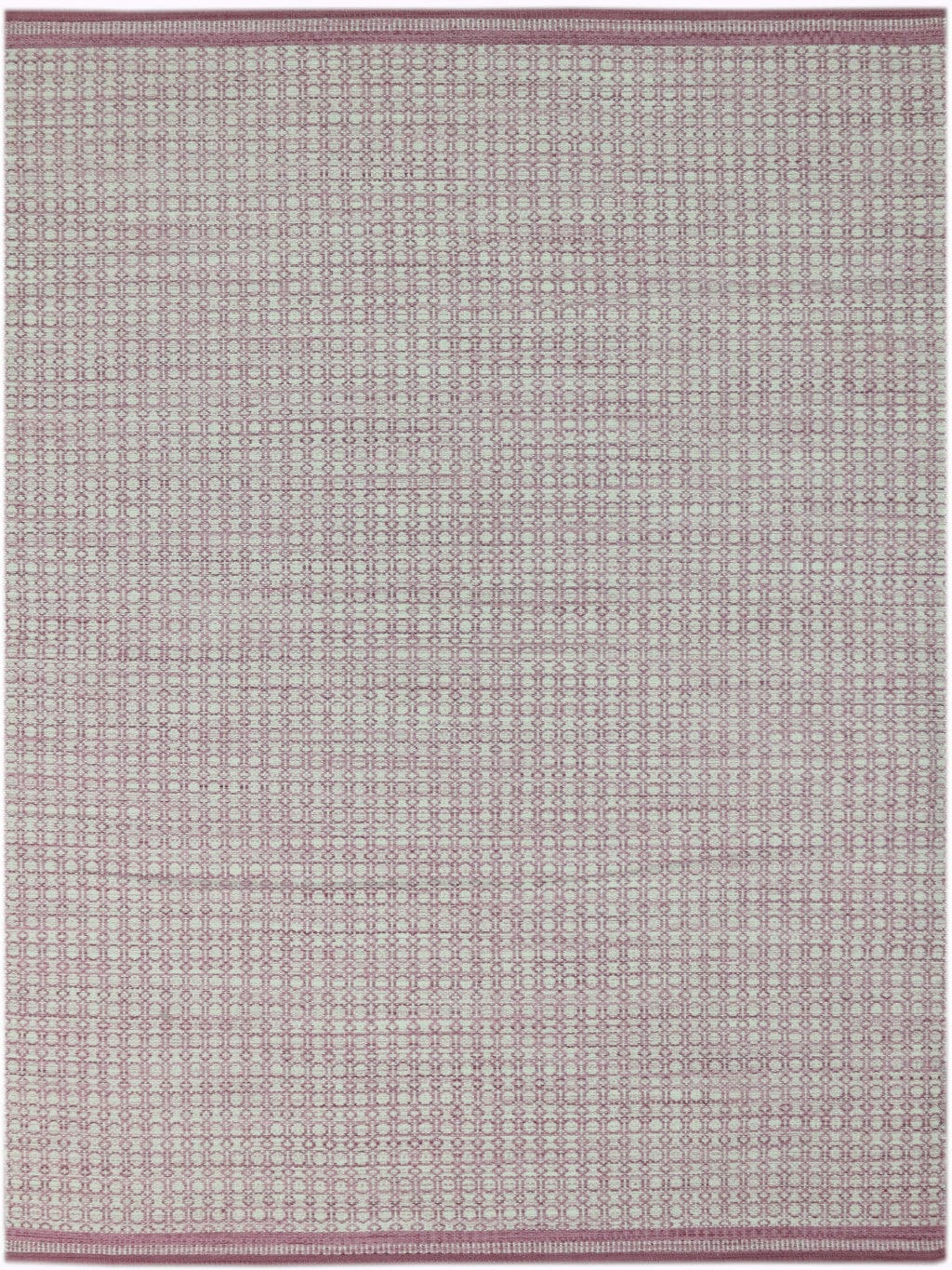 8' X 10' Pink Geometric Flat Weave Wool Blend Area Rug