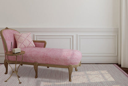 8' X 10' Pink Geometric Flat Weave Wool Blend Area Rug