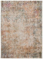 9' X 12' Orange And Ivory Geometric Power Loom Stain Resistant Area Rug