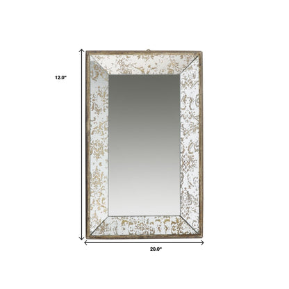 12" x 20" Rectangle Vintage Style Wall Mounted Accent Mirror