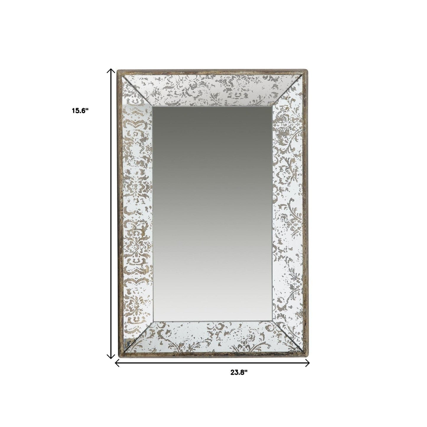 16" x 24" Rectangle Vintage Style Wall Mounted Accent Mirror
