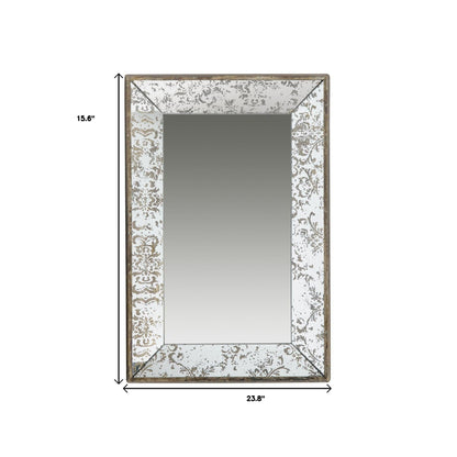 16" x 24" Rectangle Vintage Style Wall Mounted Accent Mirror