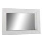 20" White Wood Frame Rectangle Wall Mounted Accent Mirror