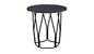 22" Black And Espresso Manufactured Wood And Metal Round End Table