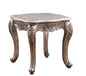 24" Champagne And Marble Polyresin Rectangular End Table