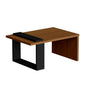 32" Brown And Black Manufactured Wood Rectangular Coffee Table