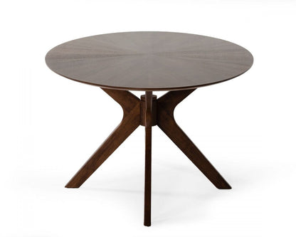 75" Walnut Finish Oval Wood Dining Table