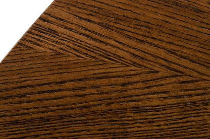 75" Walnut Finish Oval Wood Dining Table