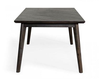 83" Dark Brown Sleek Rectangular Wood Dining Table