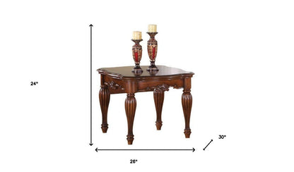 24" Cherry Manufactured Wood Rectangular End Table