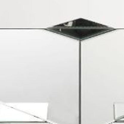 24" Mirrored Contemporary Stacking Square End Table