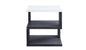 24" Gray And White High Gloss Square End Table With Two Shelves
