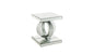 20" Silver Glass Square Mirrored End Table