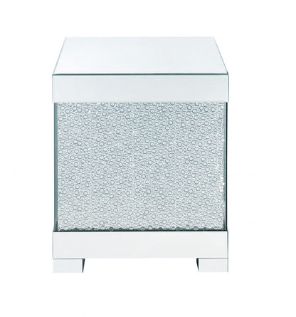 24" Mirrored Square End Table