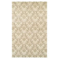 4' X 6' Beige Green and Brown Floral Vines Stain Resistant Area Rug
