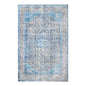 5' X 7' Shades Of Azure Oriental Medallion Stain Resistant Area Rug