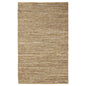 5' X 8' Camel Striped Handmade Leather Area Rug