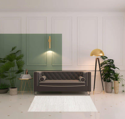 4' X 6' Off White Wool Handmade Stain Resistant Area Rug