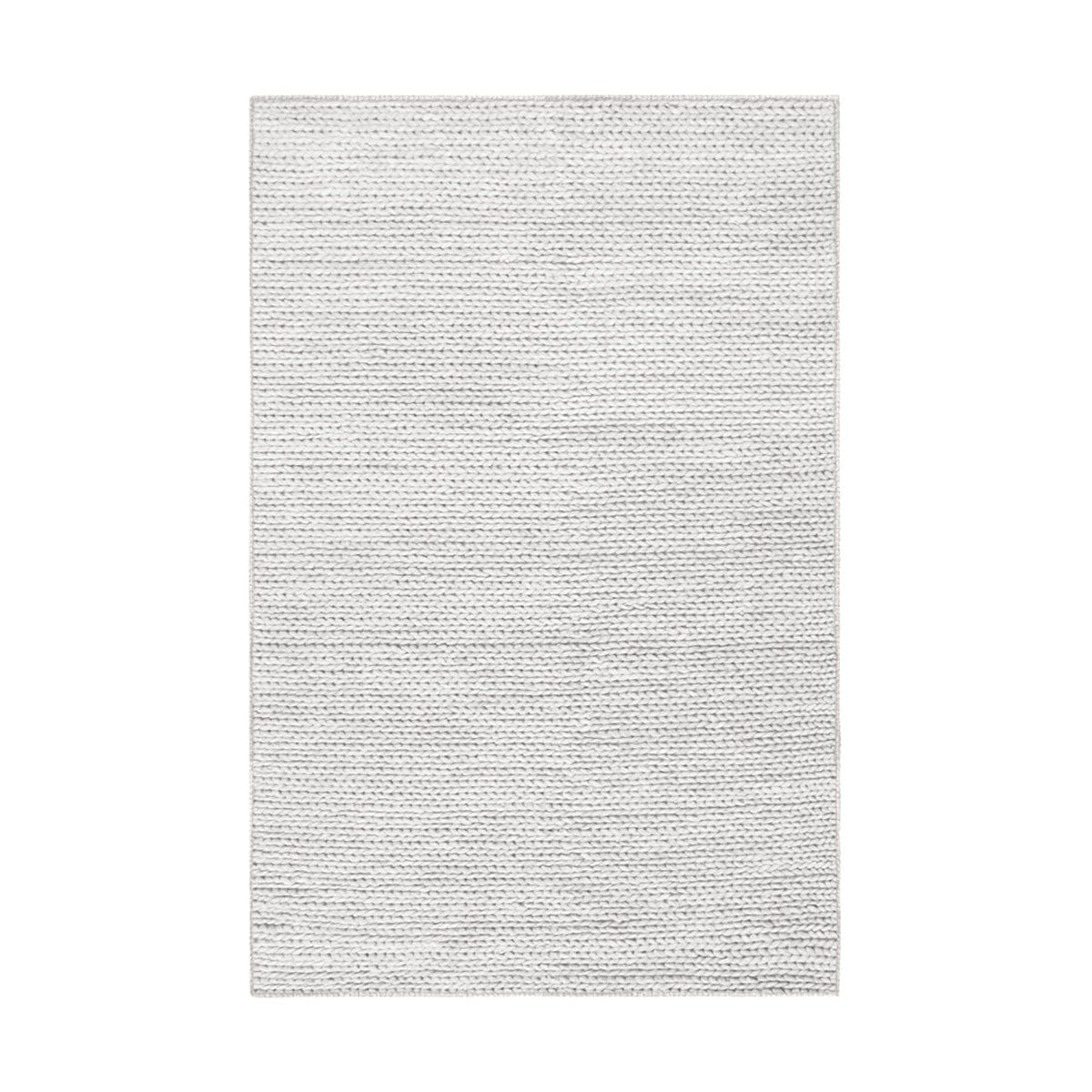 8' X 10' Light Grey Wool Handmade Stain Resistant Area Rug