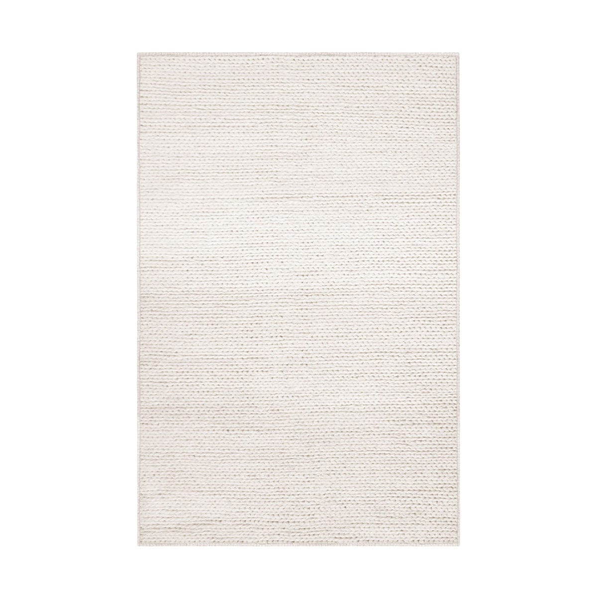 8' X 10' Off White Wool Handmade Stain Resistant Area Rug