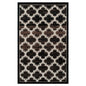 5' X 8' Black Geometric Stain Resistant Area Rug