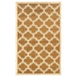 8' X 10' Apricot And Cream Geometric Stain Resistant Area Rug