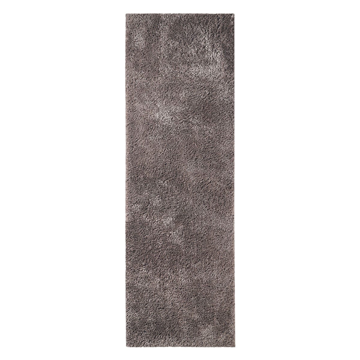 8' Taupe Tufted Handmade Stain Resistant Runner Rug