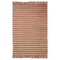 5' X 8' Terracotta Chevron Hand Woven Stain Resistant Area Rug With Fringe