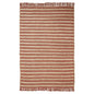 8' X 10' Terracotta Chevron Hand Woven Stain Resistant Area Rug With Fringe