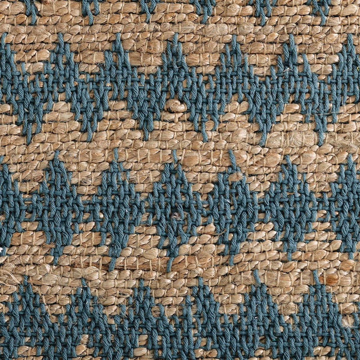 8' X 10' Teal Chevron Hand Woven Stain Resistant Area Rug With Fringe