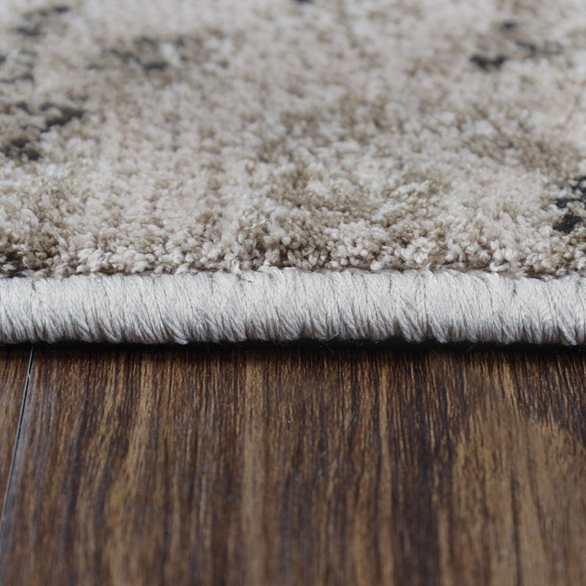 8' Bronze Floral Vines Power Loom Stain Resistant Runner Rug