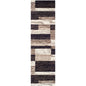 10' Chocolate Patchwork Power Loom Stain Resistant Runner Rug
