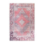 6' X 9' Pink Geometric Power Loom Distressed Stain Resistant Non Skid Area Rug