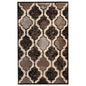 4' X 6' Chocolate Quatrefoil Power Loom Distressed Stain Resistant Area Rug