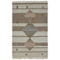 8' X 10' Grey Geometric Flatweave Handmade Stain Resistant Area Rug With Fringe