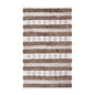 4' X 6' Olive And Ivory Wool Striped Flatweave Handmade Stain Resistant Area Rug With Fringe