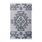 8' X 10' Silver And Grey Wool Geometric Power Loom Stain Resistant Area Rug With Fringe