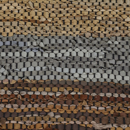 5' X 8' Grey Striped Hand Woven Stain Resistant Area Rug