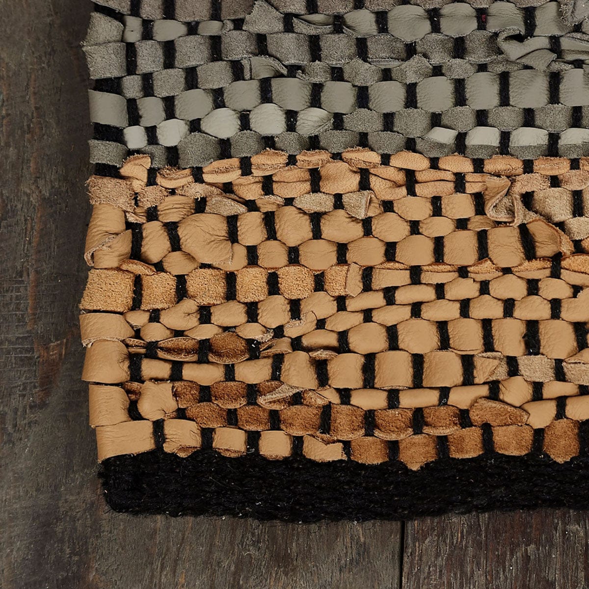 8' X 10' Grey Striped Hand Woven Stain Resistant Area Rug