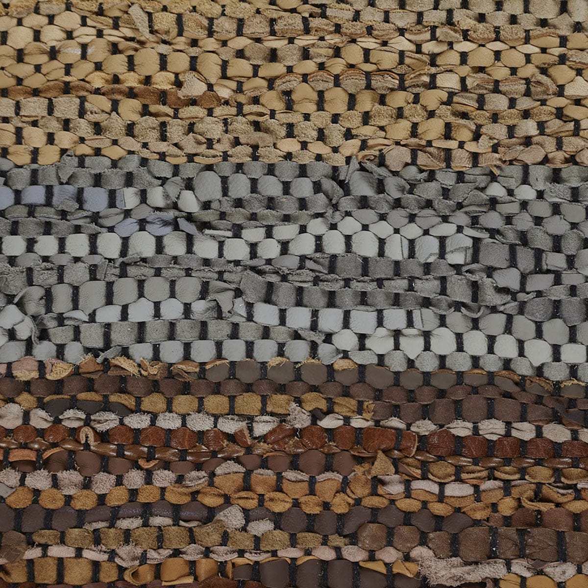 8' X 10' Grey Striped Hand Woven Stain Resistant Area Rug