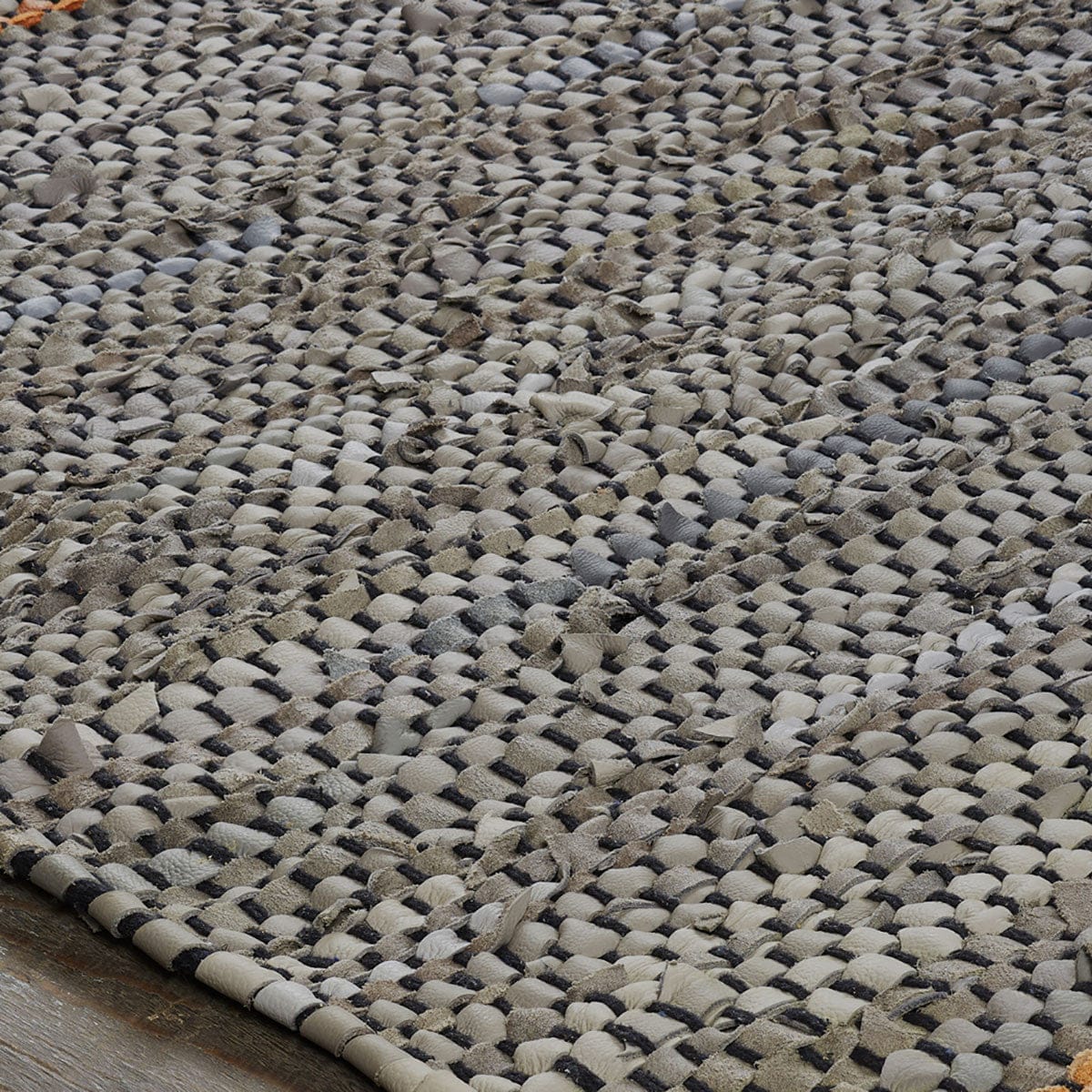 8' X 10' Grey Striped Hand Woven Stain Resistant Area Rug