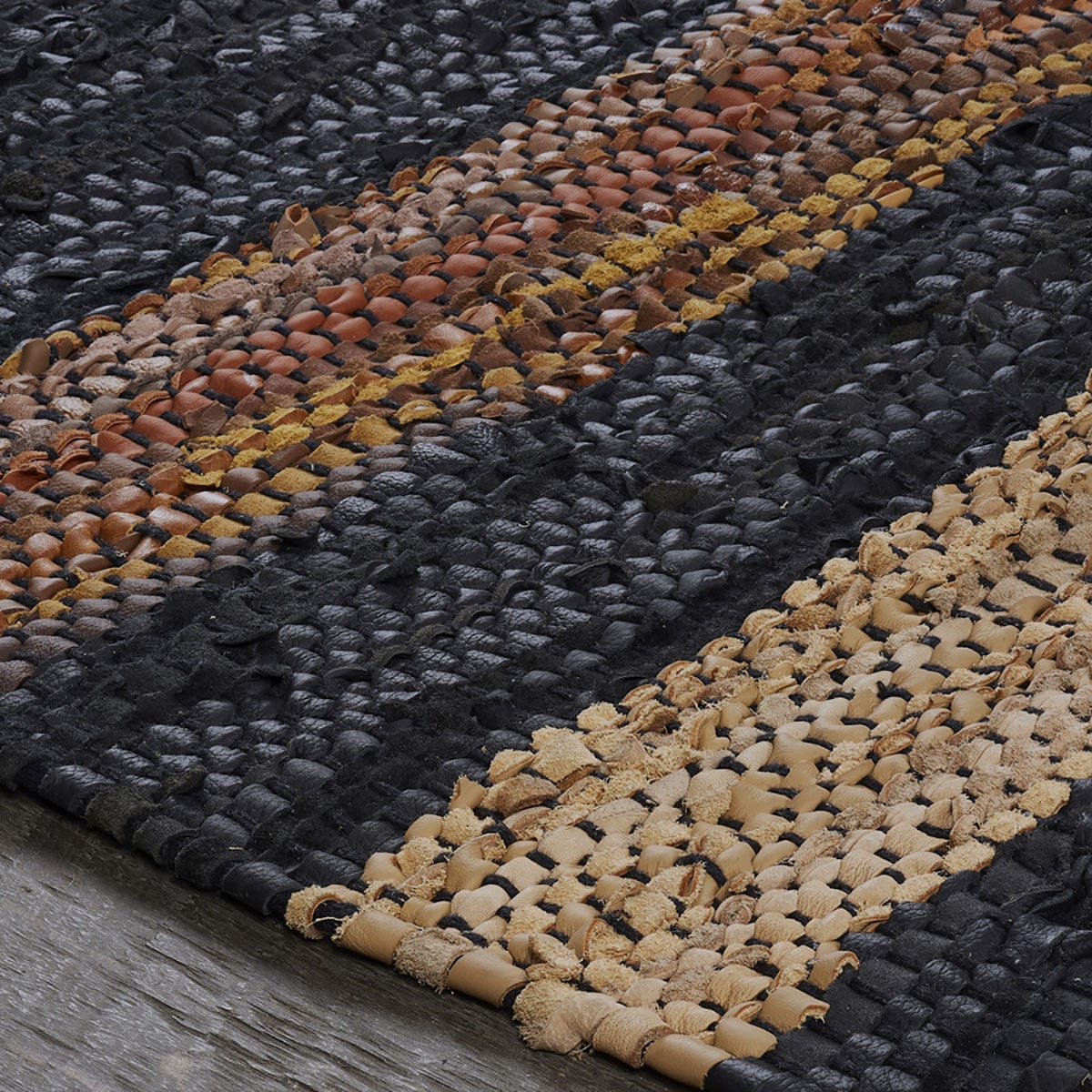 8' X 10' Navy Blue Striped Hand Woven Stain Resistant Area Rug