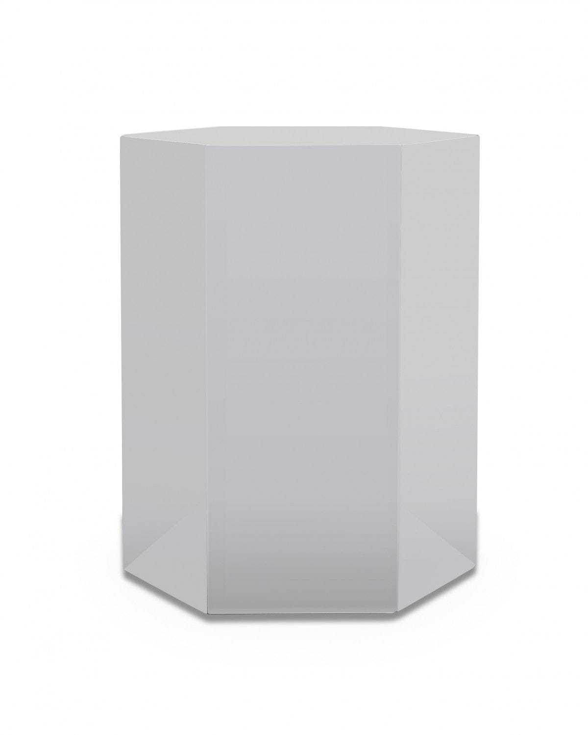 17" Light Grey Manufactured Wood Hexagon End Table