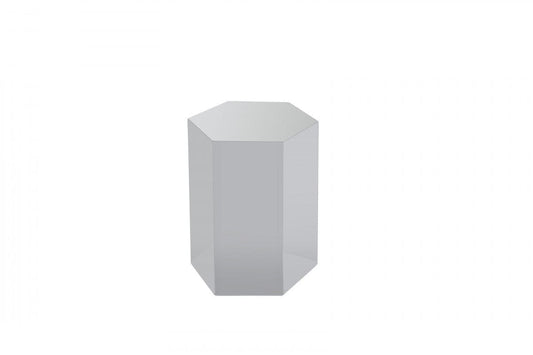 17" Light Grey Manufactured Wood Hexagon End Table