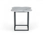15" Black And White Marble Free Form End Table